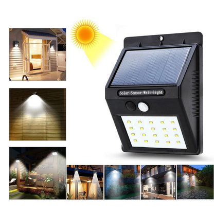 Avelena | 20 LED Solarlampen Außen, Superhelle Wandleuchte mit Bewegungssensor