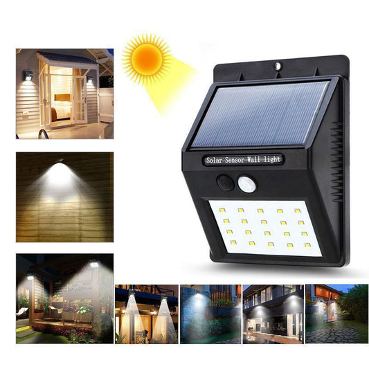 Avelena | 20 LED Solarlampen Außen, Superhelle Wandleuchte mit Bewegungssensor