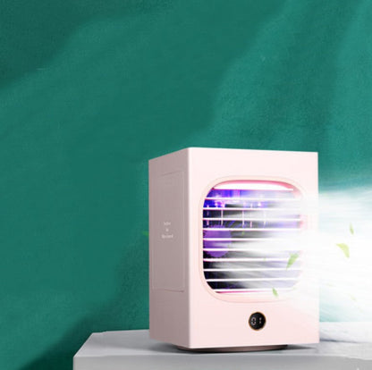 Avelena | Wiederaufladbarer Kopf-schüttel Ventilator, mit 120° Kopf-schütteln, UV Lampe, schnelle Kühlung, digitales Display, 3 Modi, niedriger Geräuschpegel und starker Wind, für Zuhause, Büro, Party und mehr