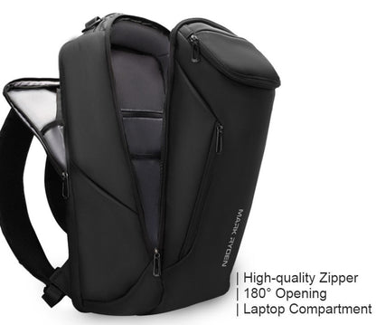 Avelena | Multifunktionaler 33L Rucksack mit großem Fassungsvermögen, mit stromlinienförmiger Form, wasserdichtem Design, 12 Arten von Stauraum, 180° Öffnung, separatem Laptopfach, USB-Ladeport