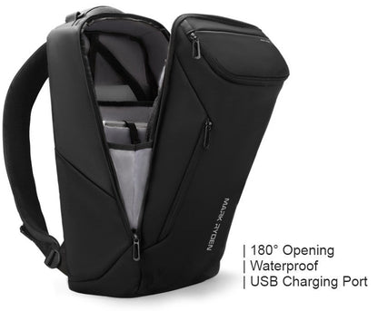 Avelena | Multifunktionaler 33L Rucksack mit großem Fassungsvermögen, mit stromlinienförmiger Form, wasserdichtem Design, 12 Arten von Stauraum, 180° Öffnung, separatem Laptopfach, USB-Ladeport
