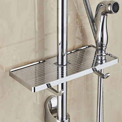 Avelena | Verstellbarer Badezimmer Shampoo Lotion Tray Halter Organizer Regale, bohrfrei, einfach zu installieren, starke Tragfähigkeit, für Badezimmeraufbewahrung