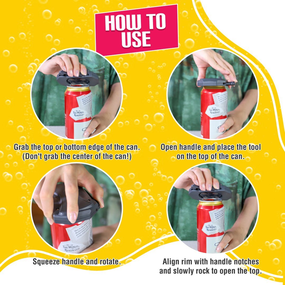 Avelena | Dosenöffner | Deckellos | Tragbar & Sicher für Getränkedosen