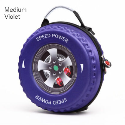 Avelena | Cooler 3D Rennwagenreifen Rucksack, für Vorschule & Kindergarten, Jungen & Mädchen