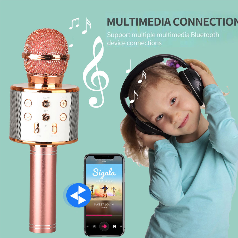 Avelena | Wiederaufladbares drahtloses Bluetooth Karaoke Mikrofon