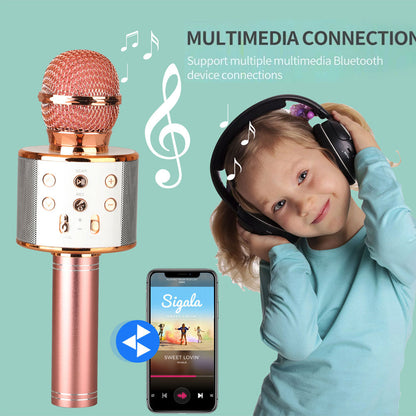 Avelena | Wiederaufladbares drahtloses Bluetooth Karaoke Mikrofon