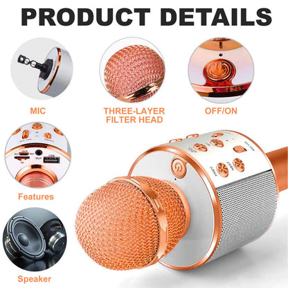 Avelena | Wiederaufladbares drahtloses Bluetooth Karaoke Mikrofon