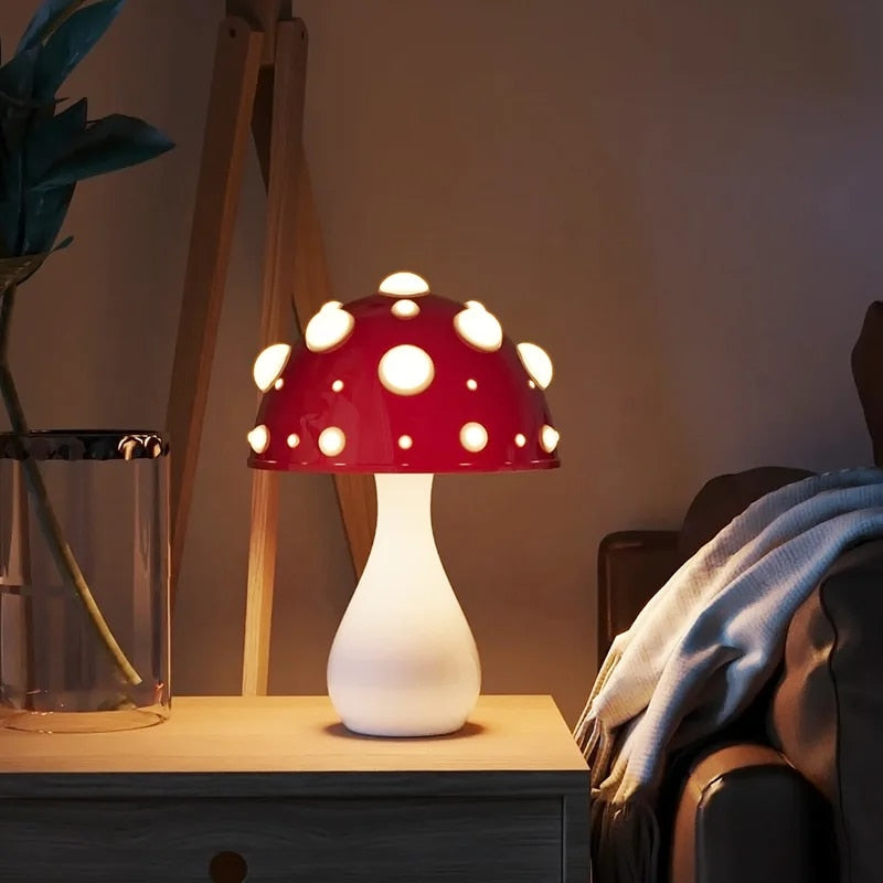 Avelena | LumiFungi – Luxe LED Tischlampe mit Stimmungsvollem Pilz-Design und Dimmbares Licht