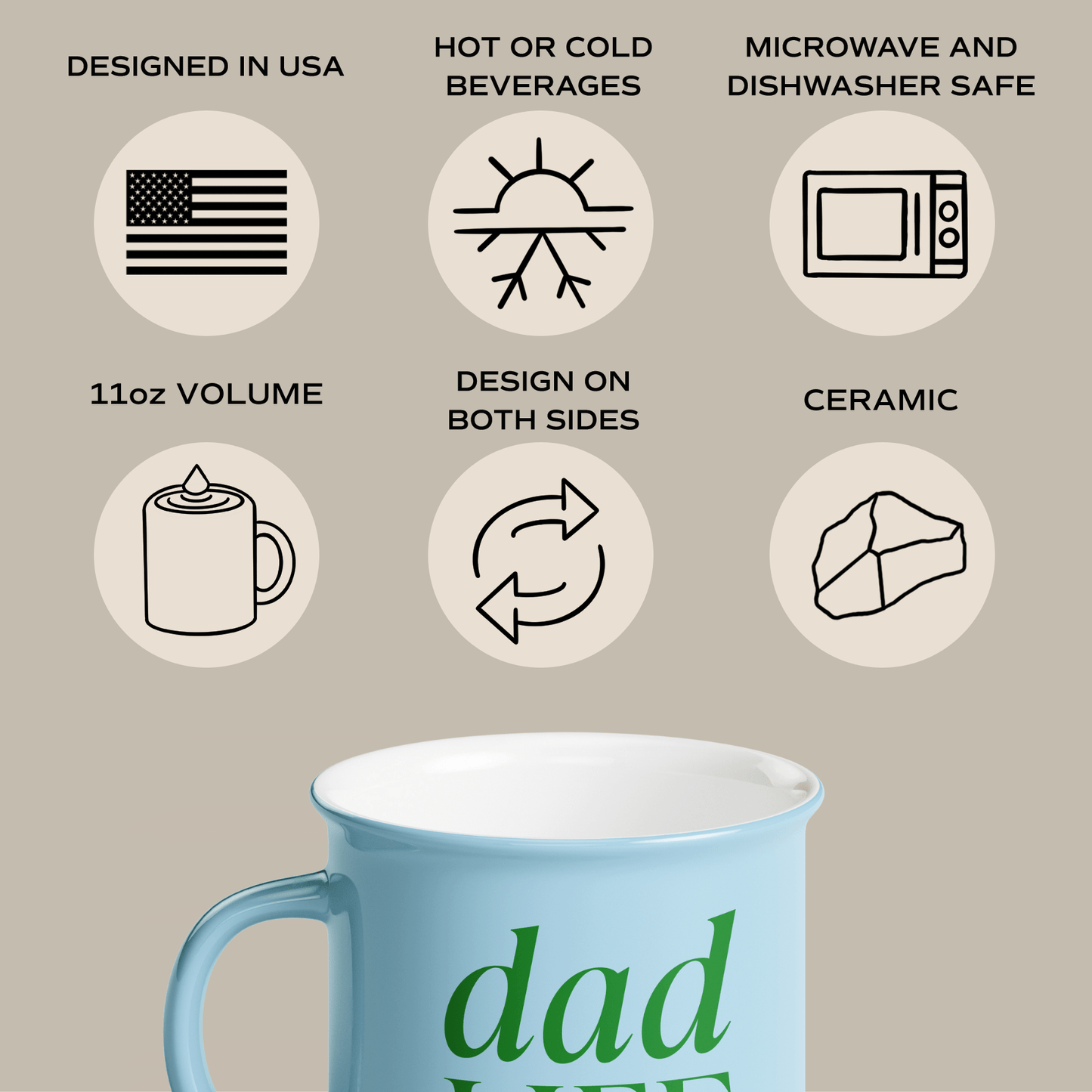 Avelena | Dad Life 11Oz. Campfire Kaffeebecher