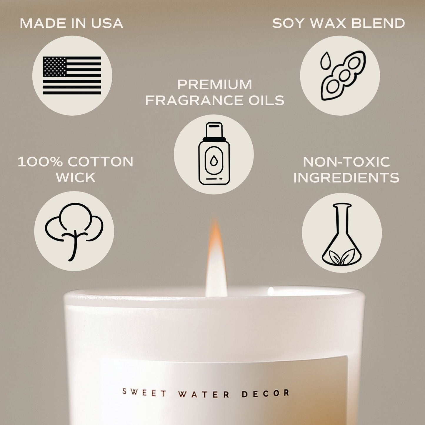 Avelena | Palo Santo Patchouli Soja Kerze Weißes Glas 11 Oz