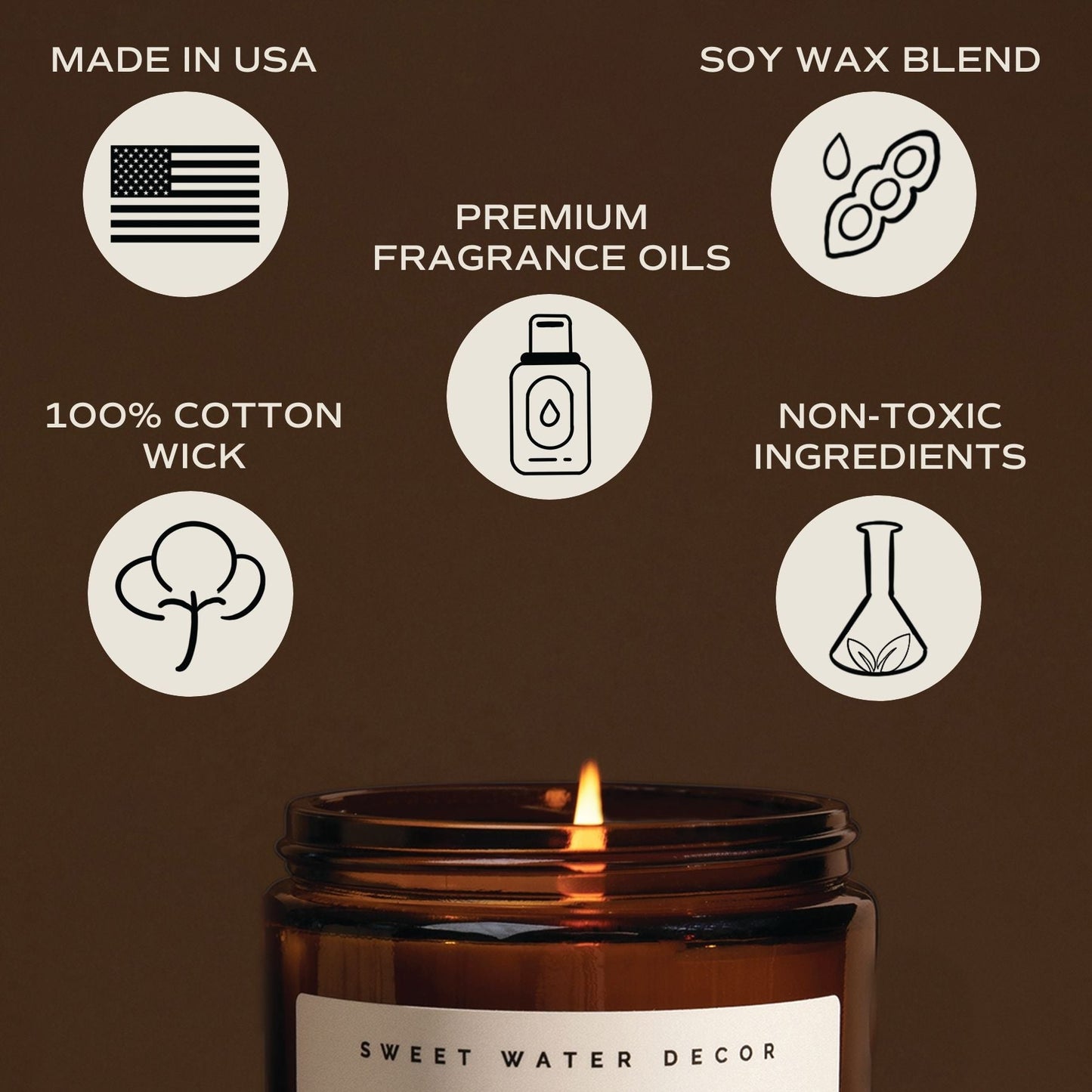 Avelena | Palo Santo Patchouli Sojawachs Kerze Amberglas 9 Oz