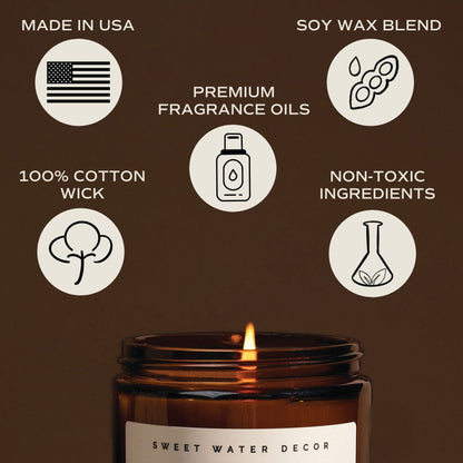 Avelena | Palo Santo Patchouli Sojawachs Kerze Amberglas 9 Oz