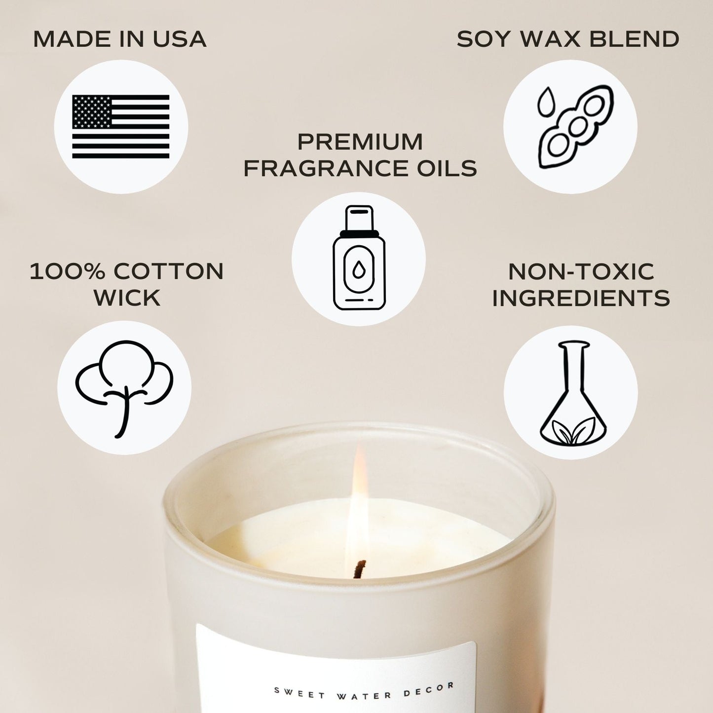 Avelena | Palo Santo Patchouli Soja Kerze Tan Mattglas 15 Oz