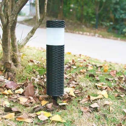 Avelena | Outdoor Solar Rattan Zylindrisches LED Garten Rasen Boden Einbau Landschaftslicht