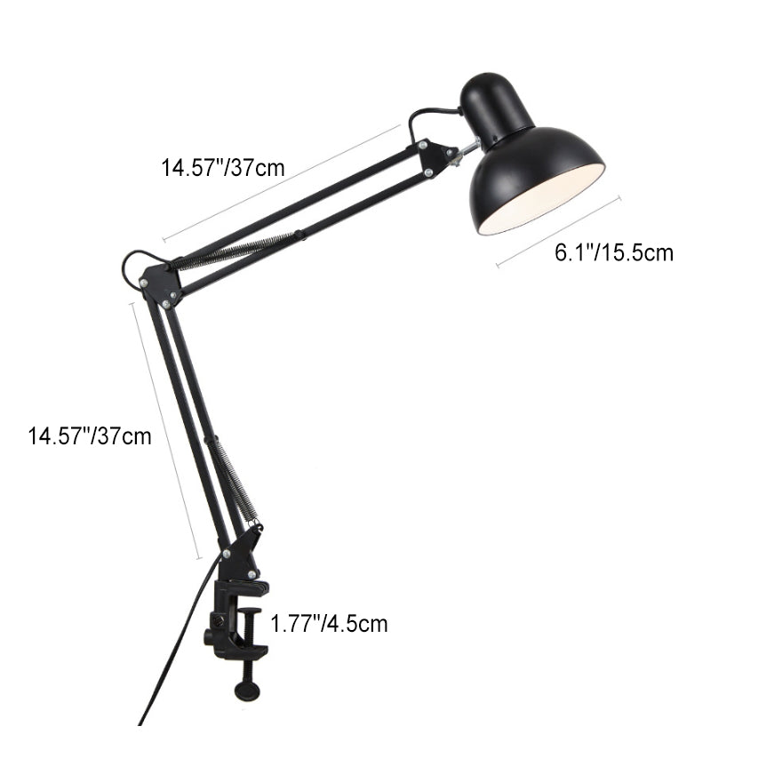 Avelena | Moderne minimalistische ausziehbare Tischlampe mit langem Arm und Clip aus ABS mit 1 Licht für das Schlafzimmer