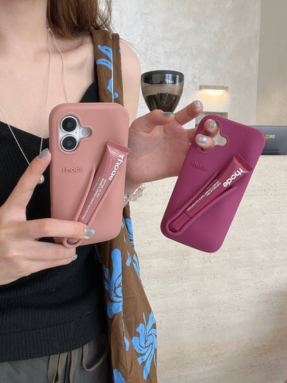 Avelena |  3D Silikon Lippenstift Handyhülle für iPhone