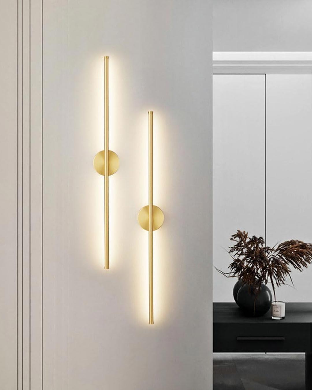 Avelena | Moderne Lineare LED Wandleuchte - Gold