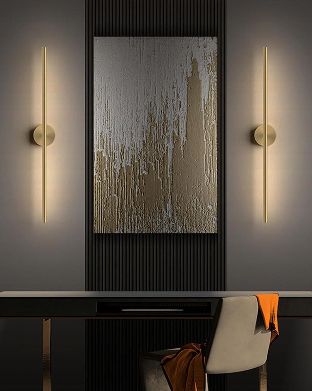 Avelena | Moderne Lineare LED Wandleuchte - Gold