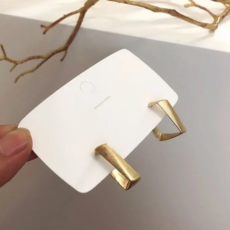 Avelena | Damen Kreis Hoop Goldene Metall Ohrringe