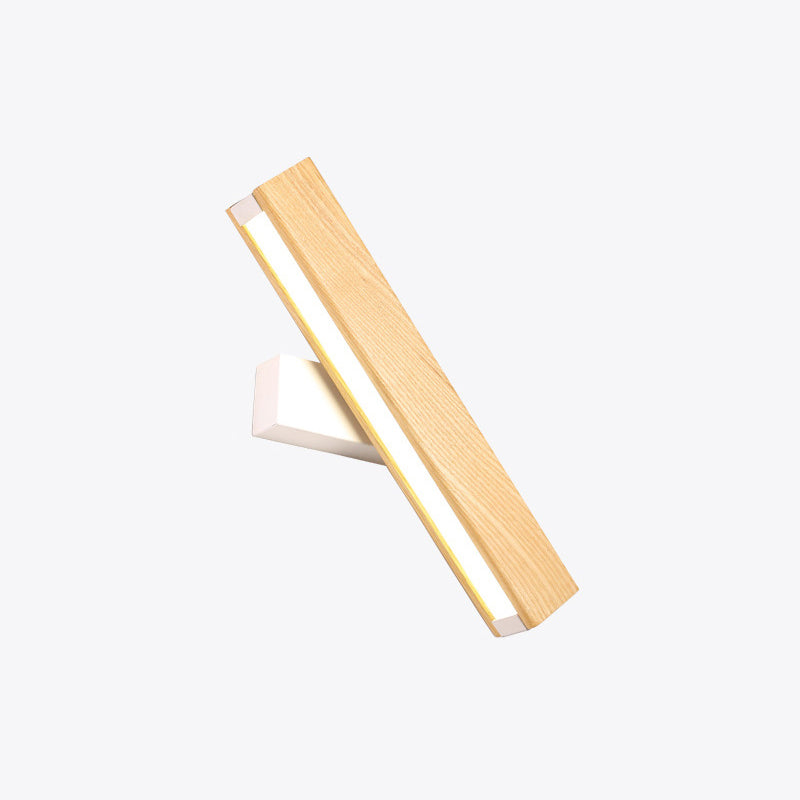 Avelena | Lineare Leselampe Wandmodern Holz Drehbar Led Schlafzimmer Wandleuchte Beleuchtungseinrichtung