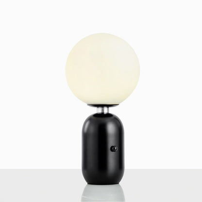 Avelena | 1-Kopf Schlafzimmer Nachttischlampe Modernität Tischbeleuchtung mit Sphärischem Milchweißem Glasshade
