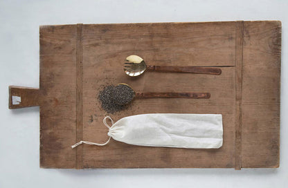 Avelena | Messing Salatbesteck In Beuteltasche, Set Von 2