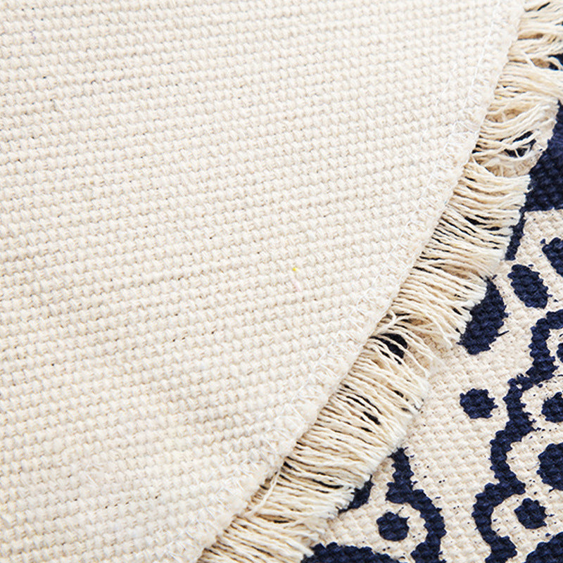 Avelena | Bohemian Stil Schlafzimmer Teppich Mehrfarbiger Geometrischer Teppich Baumwolle Haustierfreundlicher Teppich