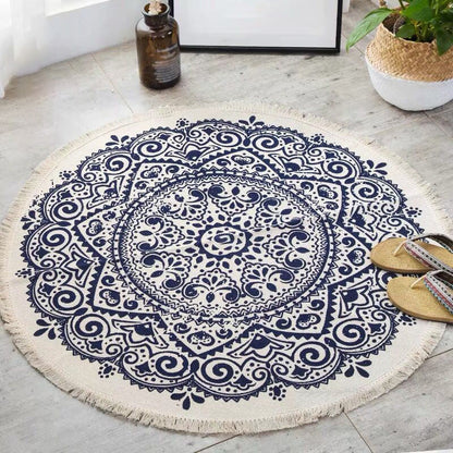 Avelena | Bohemian Stil Schlafzimmer Teppich Mehrfarbiger Geometrischer Teppich Baumwolle Haustierfreundlicher Teppich