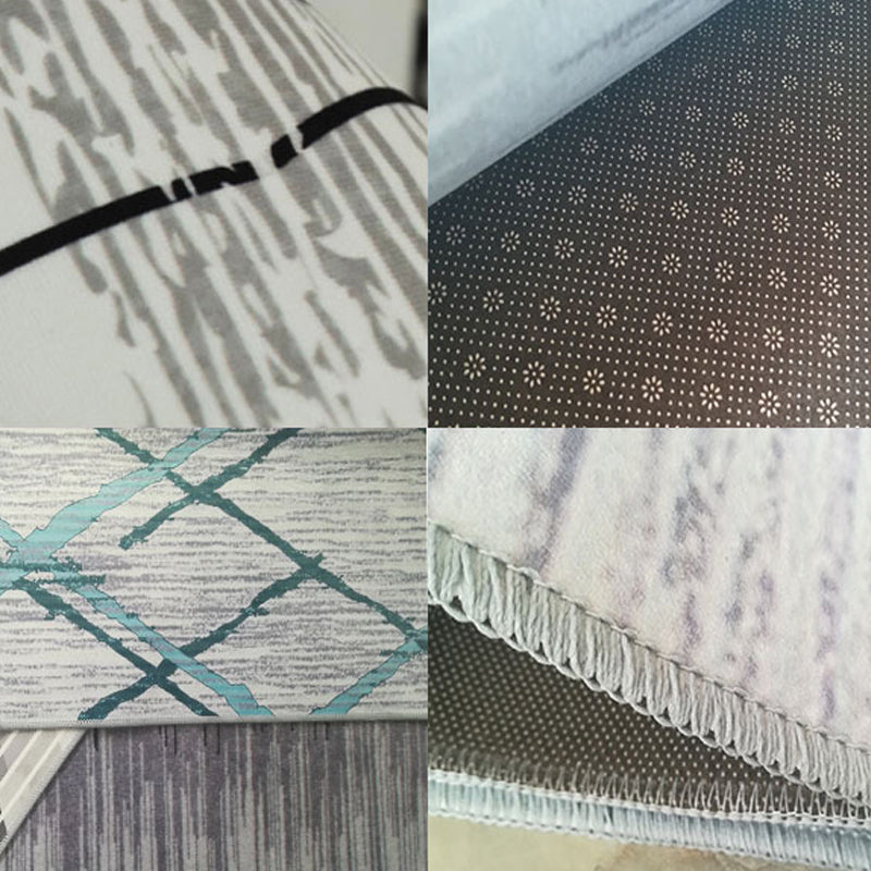 Avelena | Persischer Wohnzimmerteppich Mehrfarbiger geometrischer Teppich Polyester haustierfreundlich fleckenresistent rutschfeste Rückseite Teppich mit geflochtenem Rand