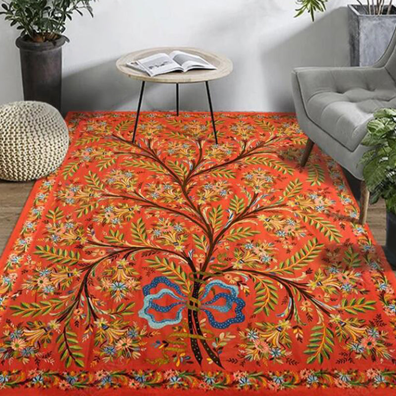 Avelena | Persischer Wohnzimmerteppich Mehrfarbiger geometrischer Teppich Polyester haustierfreundlich fleckenresistent rutschfeste Rückseite Teppich mit geflochtenem Rand