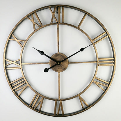 Avelena | Vintage Eisen Große Retro Wanduhr