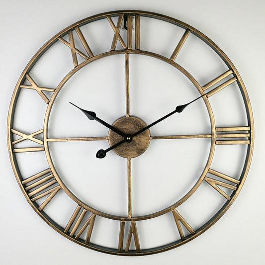 Avelena | Vintage Eisen Große Retro Wanduhr