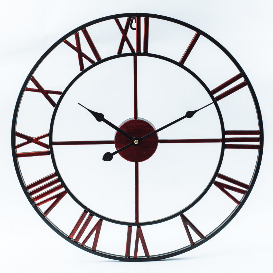 Avelena | Vintage Eisen Große Retro Wanduhr