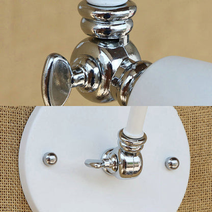 Avelena | 1 Bulb Wandleuchte Retro-Stil Schwenkarm Metall Mini Wandlampe in Weiß für das Arbeitszimmer