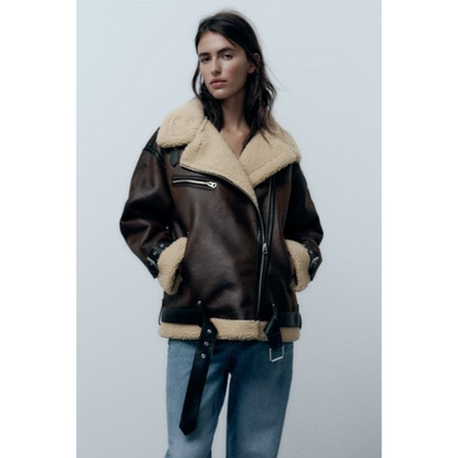 Avelena | Damen Reißverschluss Winterjacke Warm