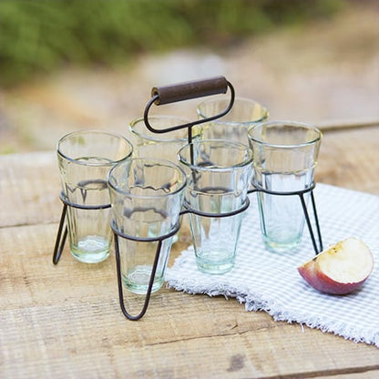 Avelena | Rustikaler Parfait-Caddy mit Glas