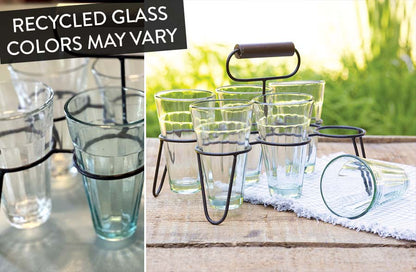 Avelena | Rustikaler Parfait-Caddy mit Glas