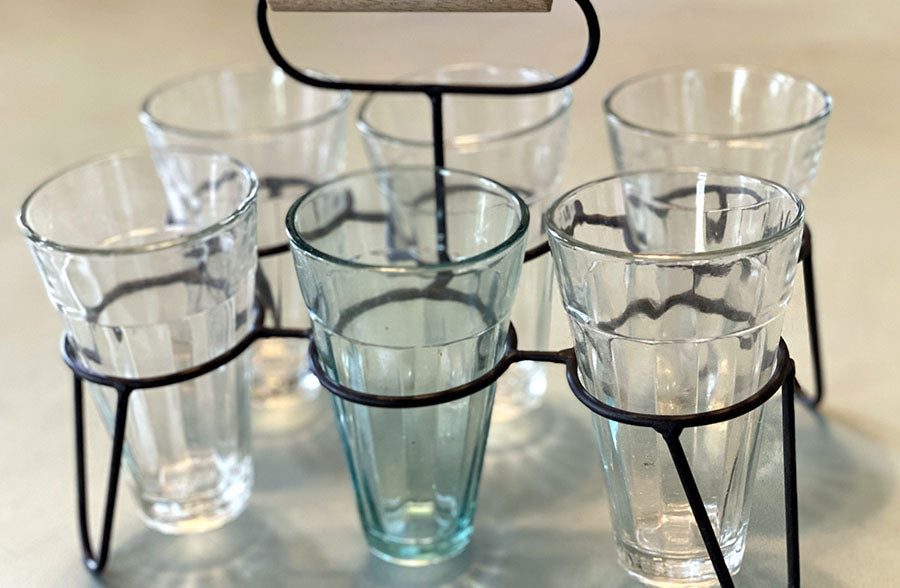 Avelena | Rustikaler Parfait-Caddy mit Glas