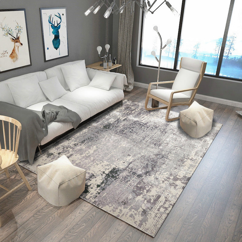 Avelena | Steampunk Wohnzimmer Teppich Multi-Farben Rustikaler Oberflächen-Look Teppich Synthetik Fleckenresistent Rutschfest Haustierfreundlich Indoor Teppich