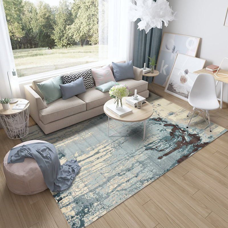 Avelena | Steampunk Wohnzimmer Teppich Multi-Farben Rustikaler Oberflächen-Look Teppich Synthetik Fleckenresistent Rutschfest Haustierfreundlich Indoor Teppich