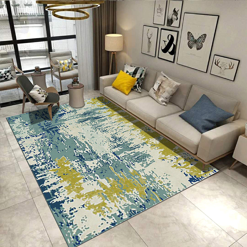 Avelena | Steampunk Wohnzimmer Teppich Multi-Farben Rustikaler Oberflächen-Look Teppich Synthetik Fleckenresistent Rutschfest Haustierfreundlich Indoor Teppich