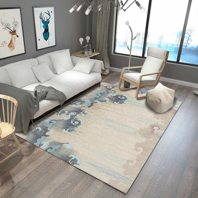 Avelena | Steampunk Wohnzimmer Teppich Multi-Farben Rustikaler Oberflächen-Look Teppich Synthetik Fleckenresistent Rutschfest Haustierfreundlich Indoor Teppich