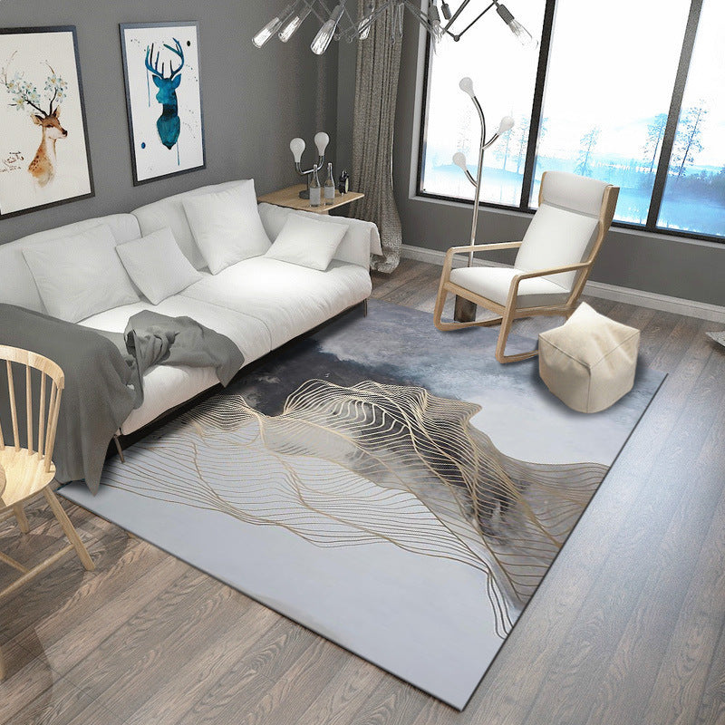 Avelena | Steampunk Wohnzimmer Teppich Multi-Farben Rustikaler Oberflächen-Look Teppich Synthetik Fleckenresistent Rutschfest Haustierfreundlich Indoor Teppich