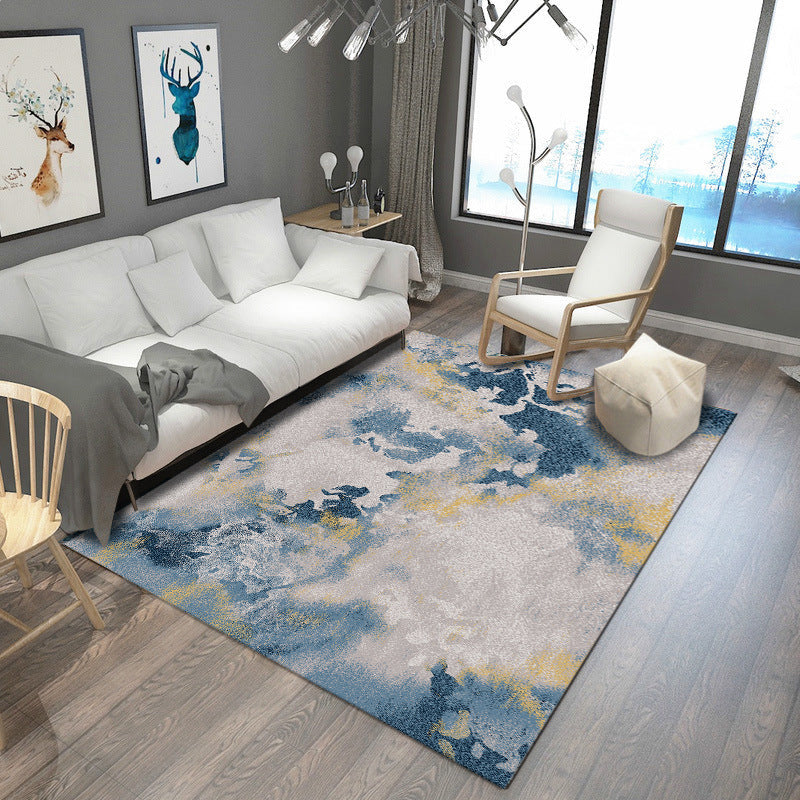 Avelena | Steampunk Wohnzimmer Teppich Multi-Farben Rustikaler Oberflächen-Look Teppich Synthetik Fleckenresistent Rutschfest Haustierfreundlich Indoor Teppich