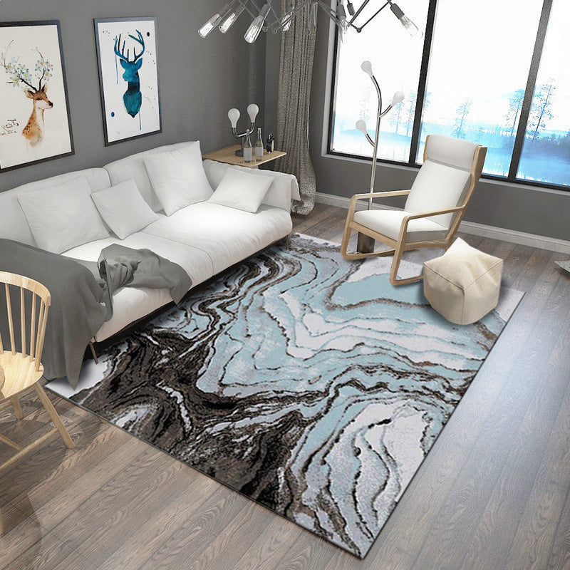 Avelena | Steampunk Wohnzimmer Teppich Multi-Farben Rustikaler Oberflächen-Look Teppich Synthetik Fleckenresistent Rutschfest Haustierfreundlich Indoor Teppich