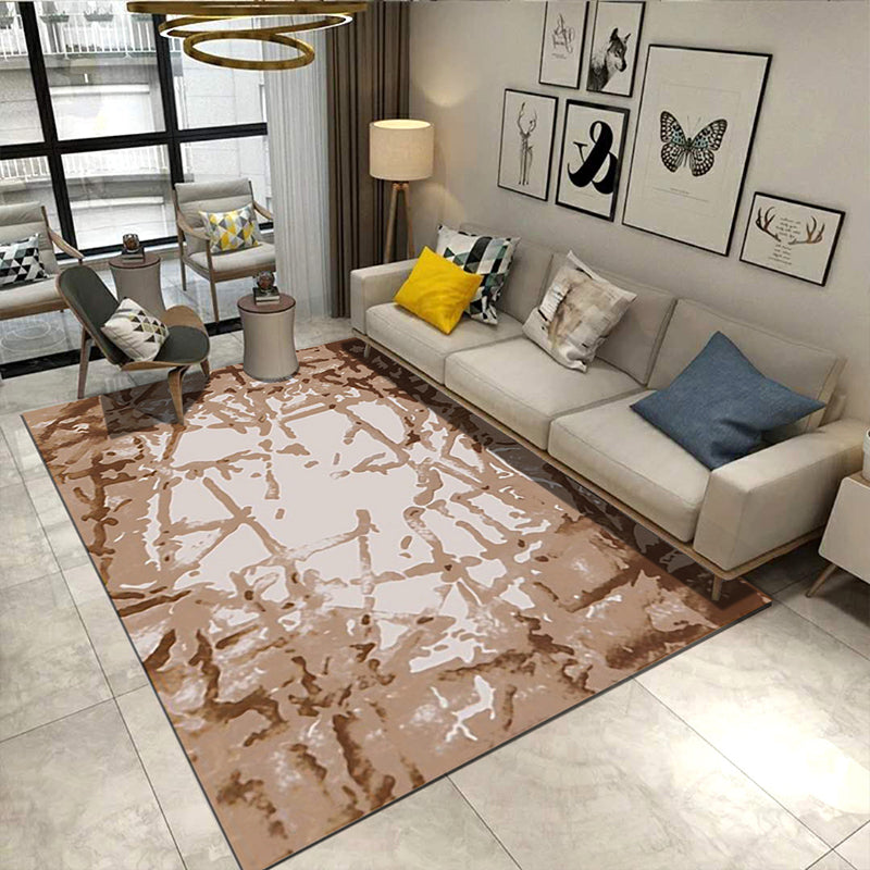 Avelena | Steampunk Wohnzimmer Teppich Multi-Farben Rustikaler Oberflächen-Look Teppich Synthetik Fleckenresistent Rutschfest Haustierfreundlich Indoor Teppich