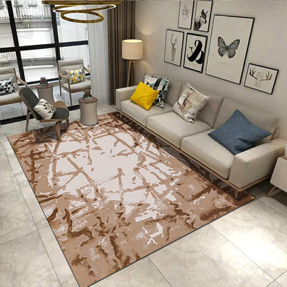 Avelena | Steampunk Wohnzimmer Teppich Multi-Farben Rustikaler Oberflächen-Look Teppich Synthetik Fleckenresistent Rutschfest Haustierfreundlich Indoor Teppich