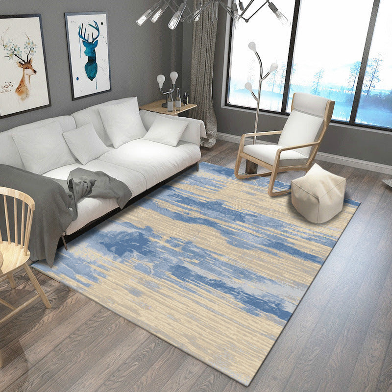 Avelena | Steampunk Wohnzimmer Teppich Multi-Farben Rustikaler Oberflächen-Look Teppich Synthetik Fleckenresistent Rutschfest Haustierfreundlich Indoor Teppich