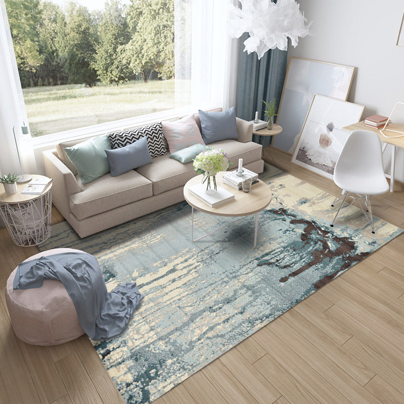 Avelena | Steampunk Post-Expressionismus Teppich Multicolor Polypropylen Teppich Rutschfest Fleckenresistent Haustierfreundlicher Bereichsteppich für Zuhause