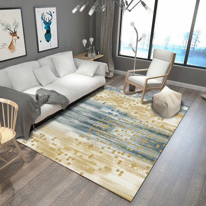 Avelena | Steampunk Post-Expressionismus Teppich Multicolor Polypropylen Teppich Rutschfest Fleckenresistent Haustierfreundlicher Bereichsteppich für Zuhause